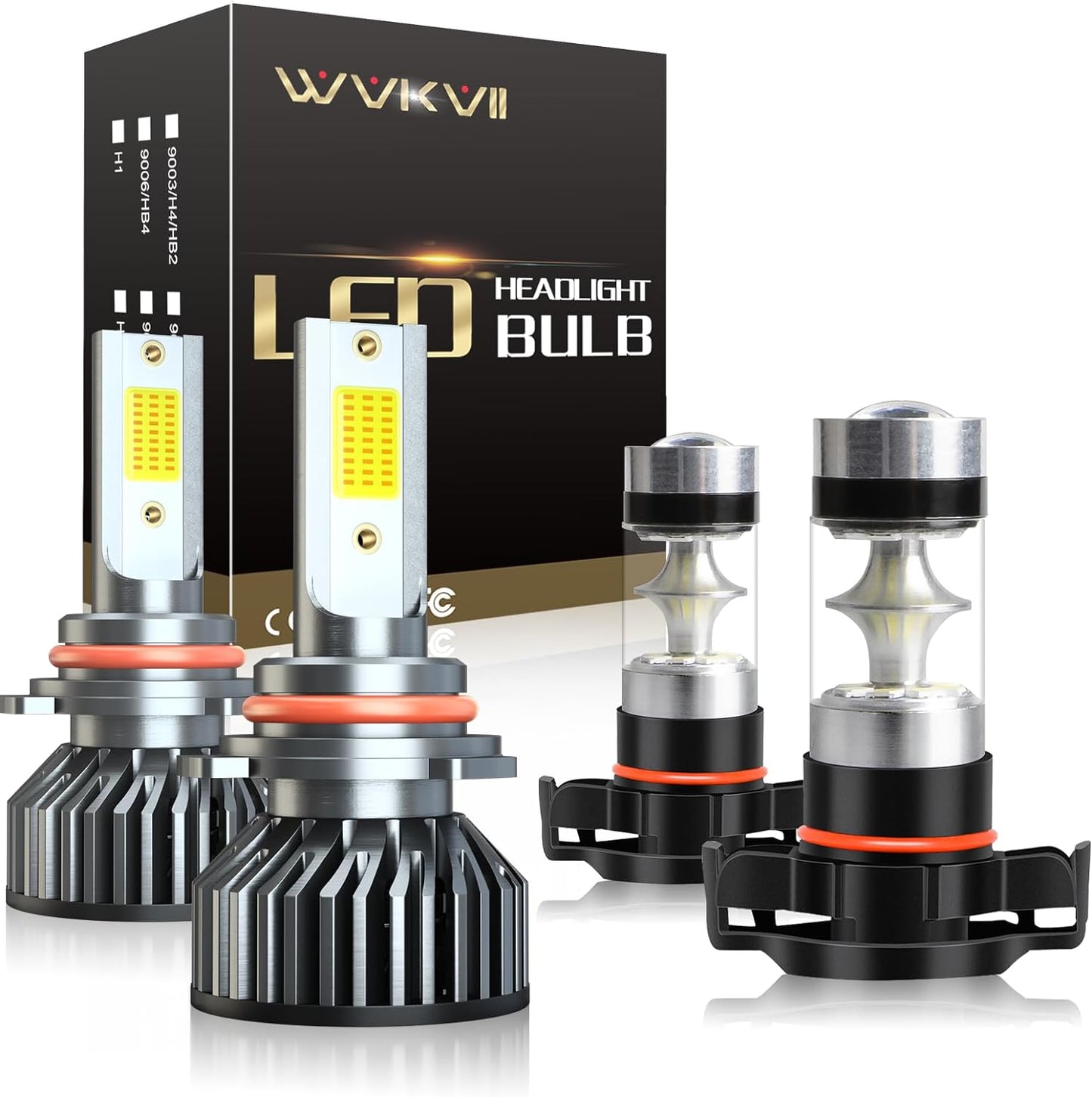 Fit For Toyota RAV4 2016 2017 2018 LED Bulbs Combo 9012/HIR2 High Low Beam Light Bulbs, 6000K Cool White Super Bright,IP68, 2 PCS