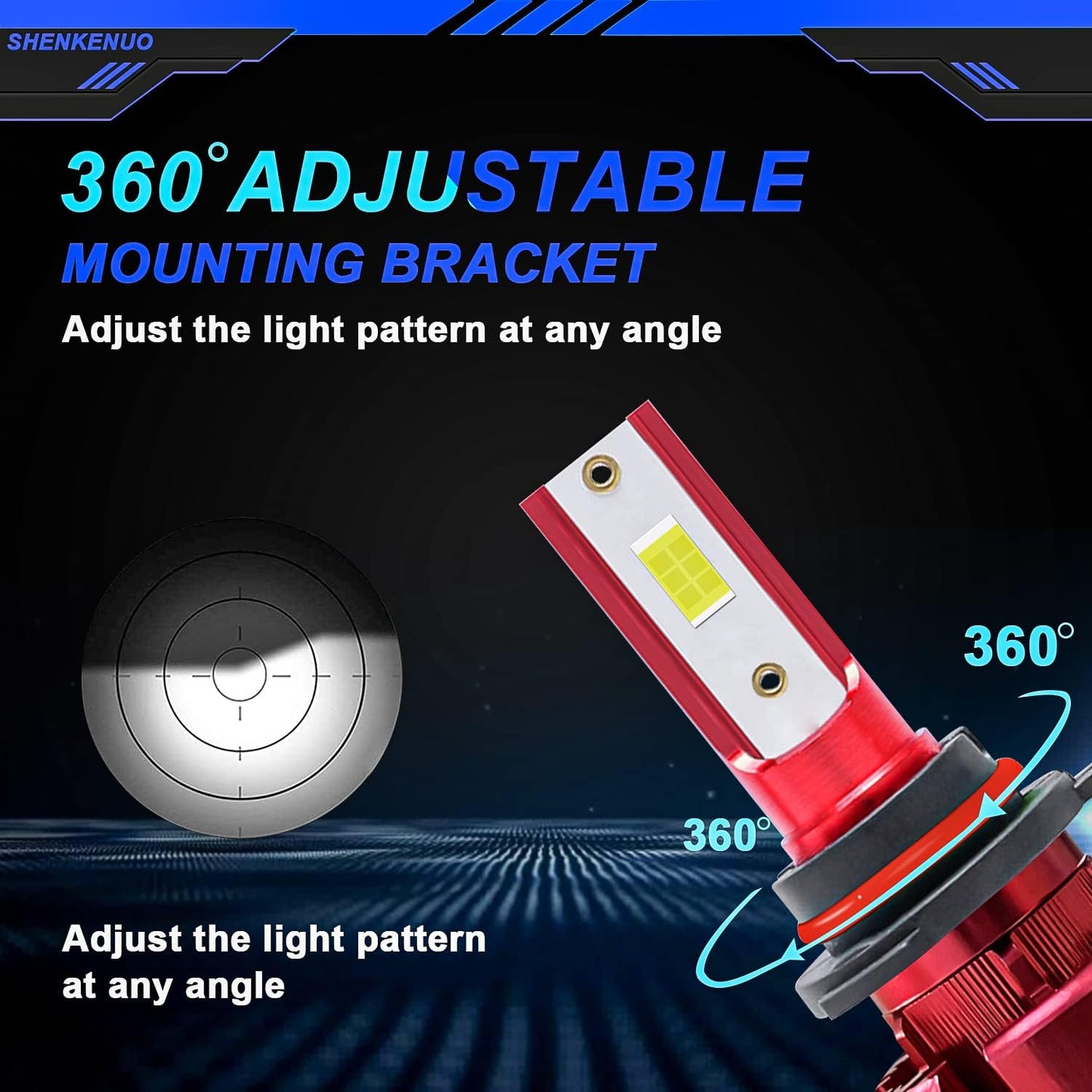 Fit For Jeep Grand Cherokee 2014 2015 2016 2017 2018 LED Headlight Bulbs,9005 High Beam H11 Low Beam + H11 Fog Light, Super Bright 6500k Cool White, Plug and Play, Pack of 6