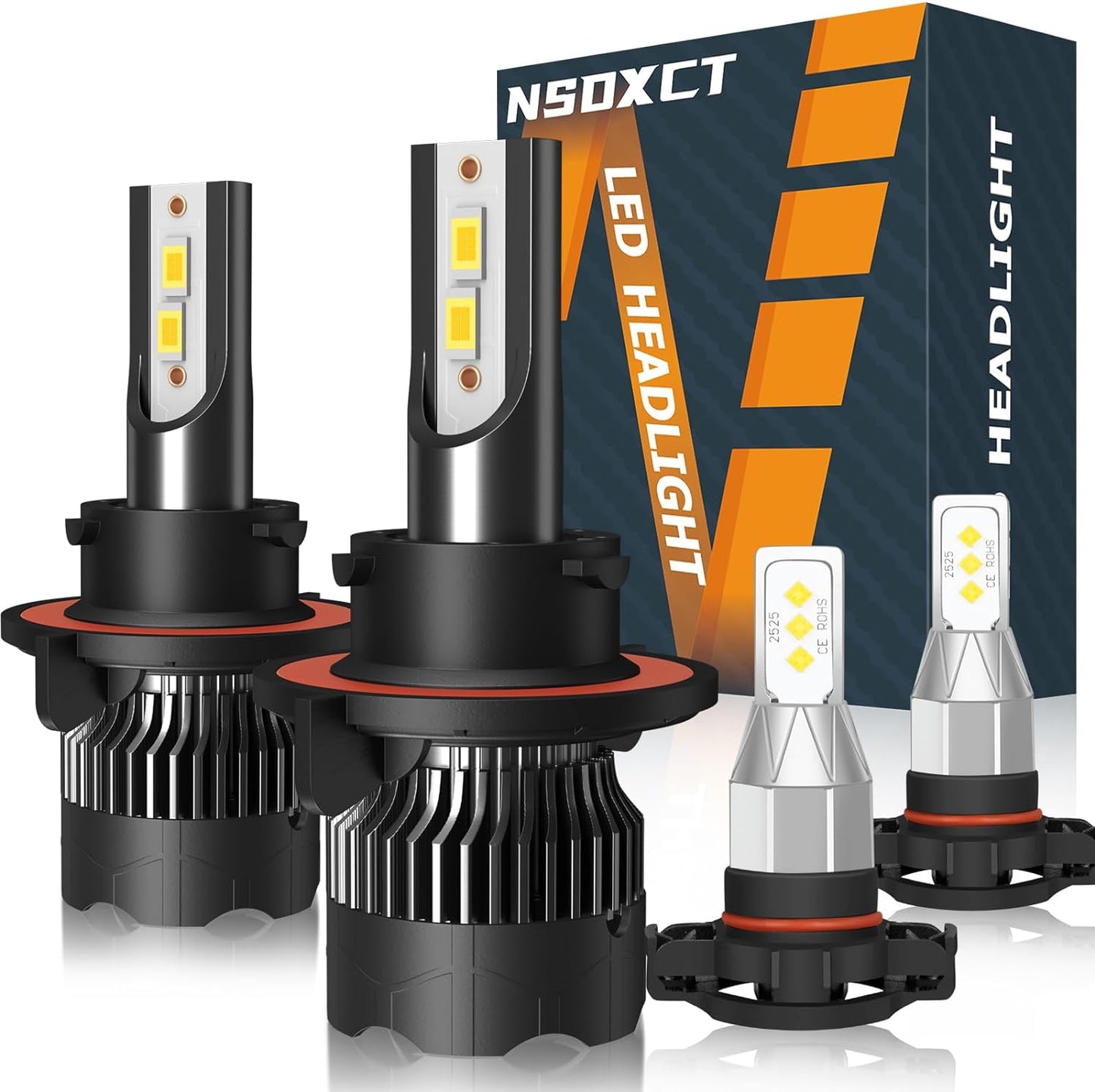 Fit for Jeep Grand Cherokee (2017-2021) H11 High Beam+H11 Low Beam LED Headlight Bulbs + H11 LED Fog Light Bulbs, 1:1 Mini Size Led Bulbs 6500K Cool White Plug and Play, 6PCS