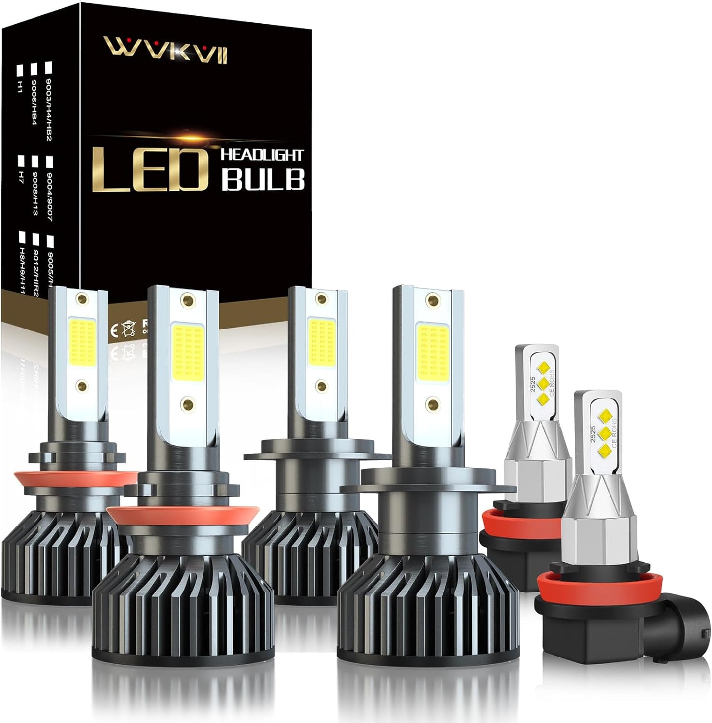 Fit For Toyota RAV4 2016 2017 2018 LED Bulbs Combo 9012/HIR2 High Low Beam Light Bulbs, 6000K Cool White Super Bright,IP68, 2 PCS