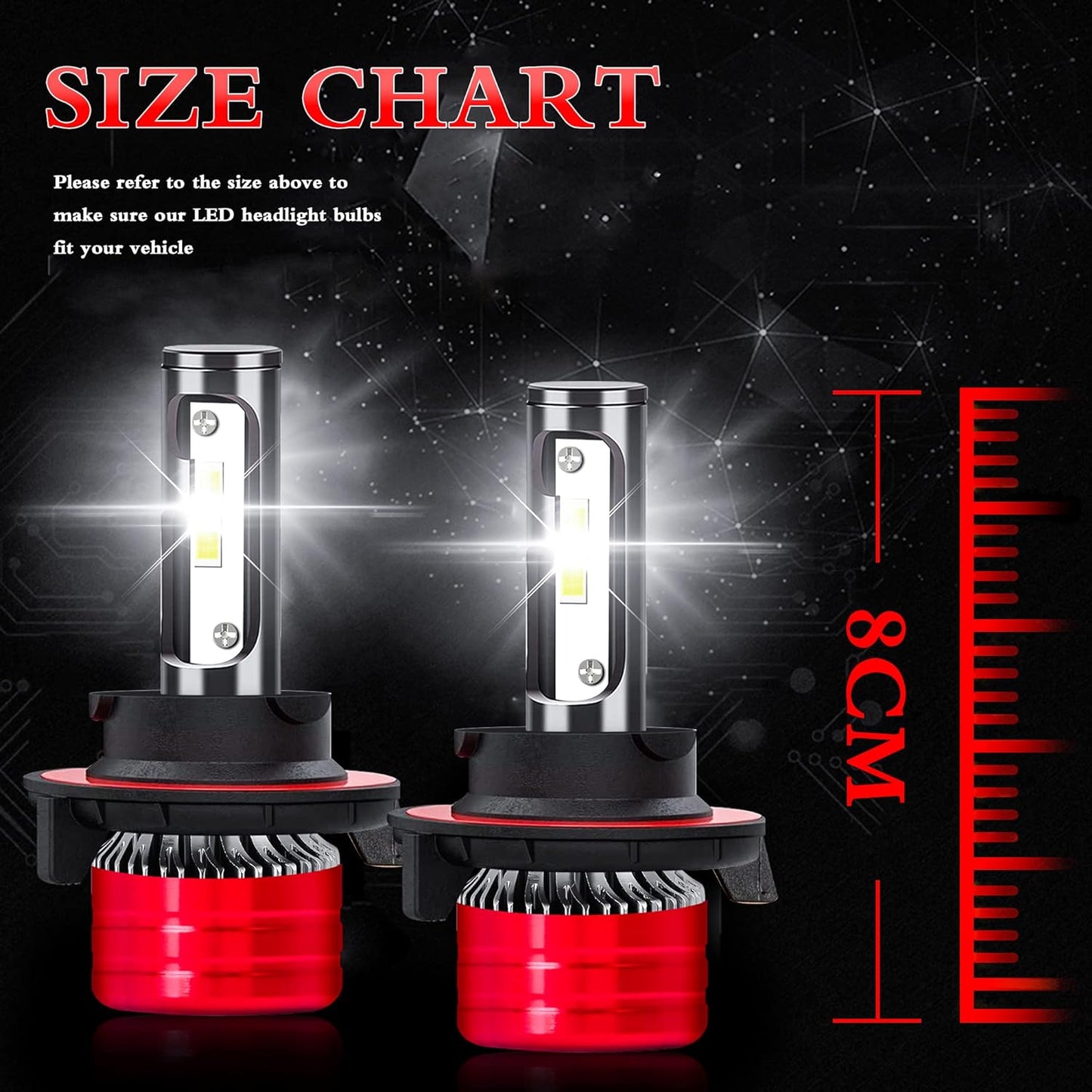 For GMC Yukon 2007-2014 LED Headlight Bulbs 9008/H13 High/Low Beam + 5202 Fog Light Bulbs, Super Bright 6500K Cool White IP68 Waterproof, Pack of 4