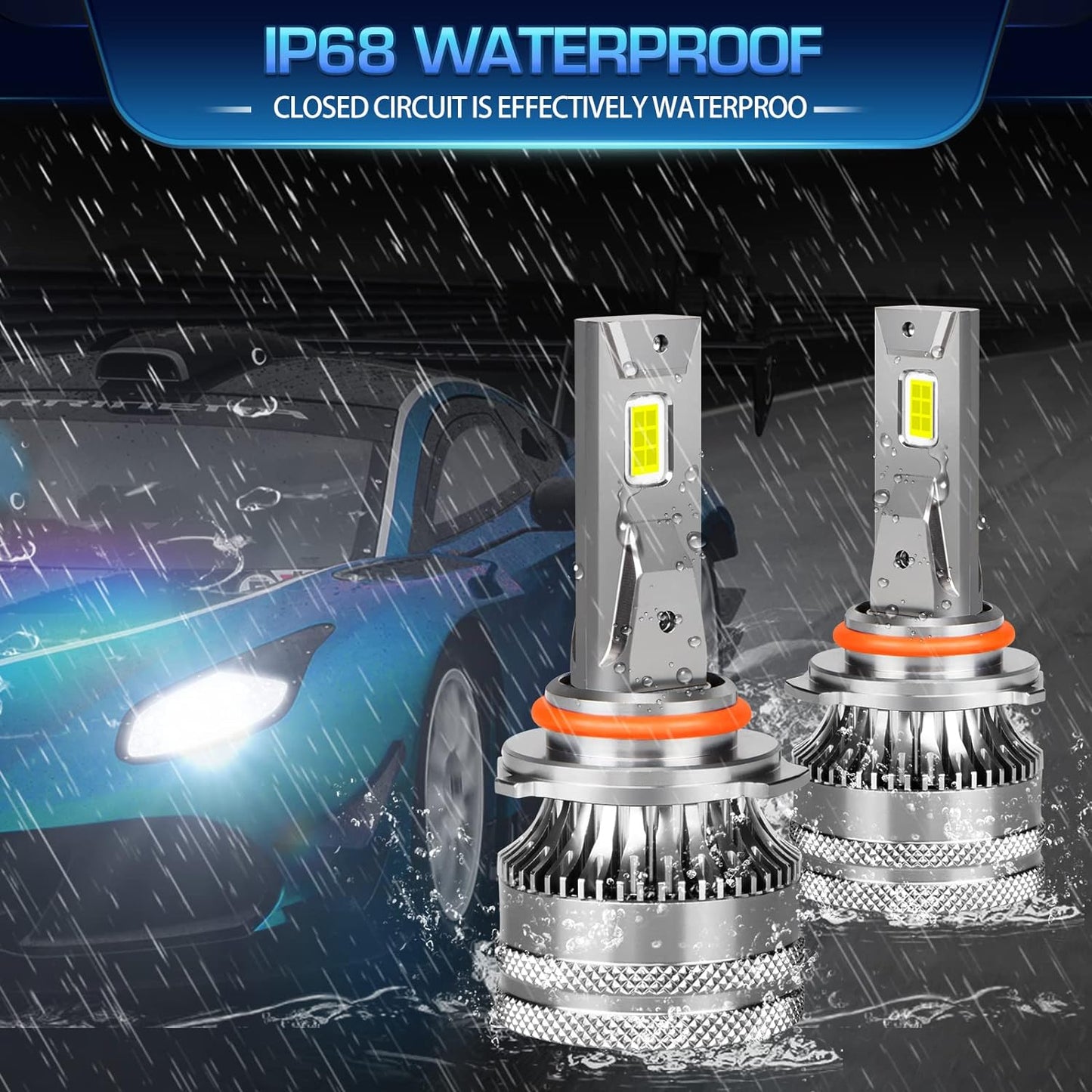Fit For Honda Accord Coupe (2008-2012) LED Headlight Bulbs, 9005 High Beam + H11 Low Beam + H11 LED Fog Lights,Super Bright 6500k Cool White, Plug and Play, Pack of 6