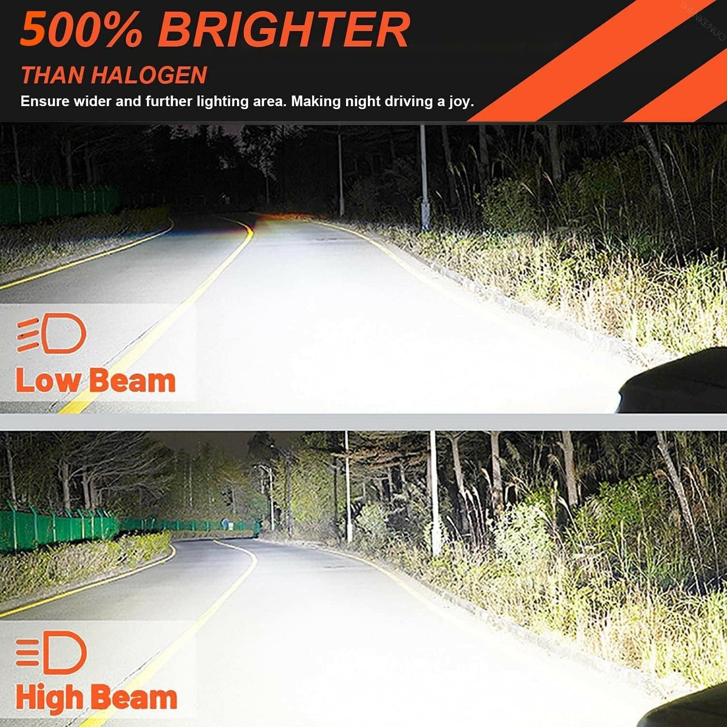 HMCYC Fit For Chevy Silverado 1500 2500 3500 HD (2007-2015) 9005 H11 LED Headlight Bulbs High Low Beam + 5202 Fog Light Bulbs,Super Bright Cool White, Plug and Play, Pack of 6