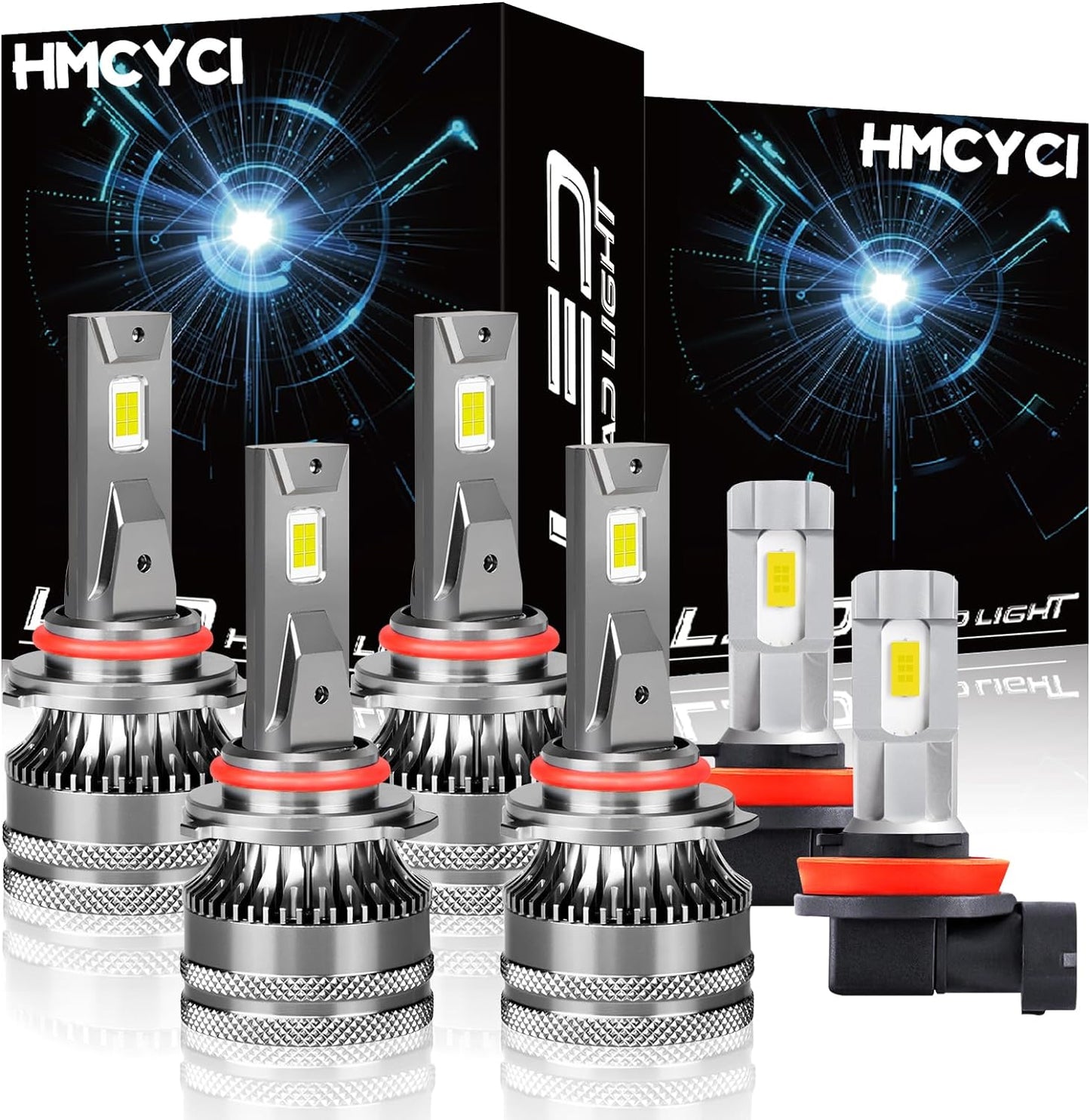 Fit For Honda Accord (2008-2015) LED Headlight Bulbs, 9005 High Beam + H11 Low Beam + H11 LED Fog Lights,Super Bright 6500k Cool White, Plug and Play, Pack of 6