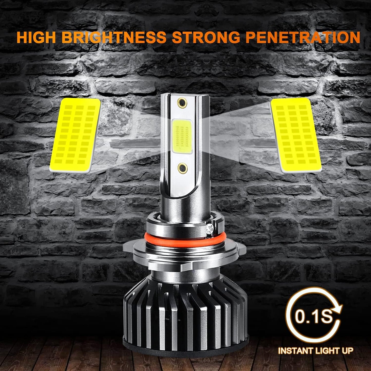 Fit for GMC Yukon 2015-2018 LED Bulbs Combo, 9005/HB3 High Beam+H11 Low Beam+PSX26W LED Fog Light Bulbs Kits, 6000K Cool White 11000LM Brighter, Pack of 6